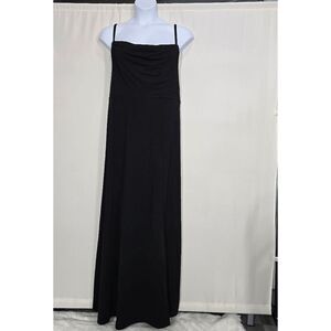 Birdy Grey Black Crepe Ash Cowl Neck Dress Curve 2X